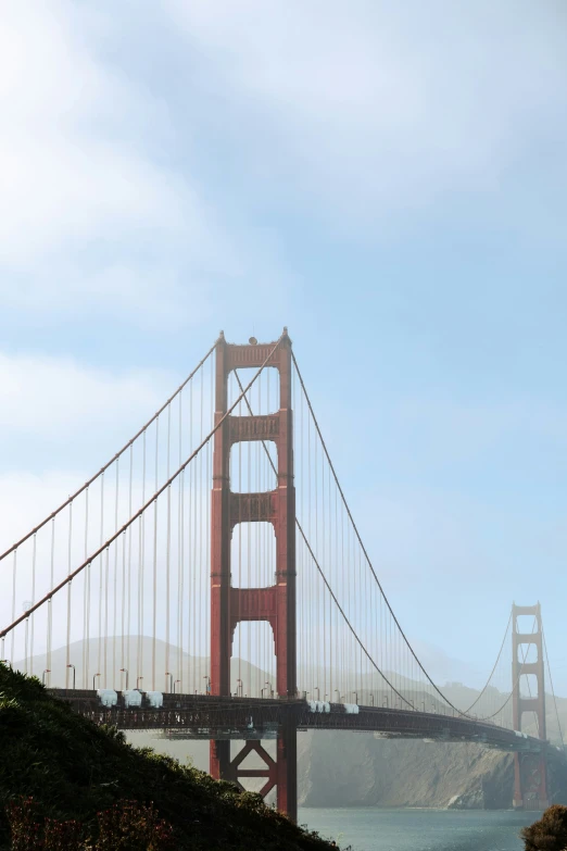 the golden gate bridge across the san francisco river