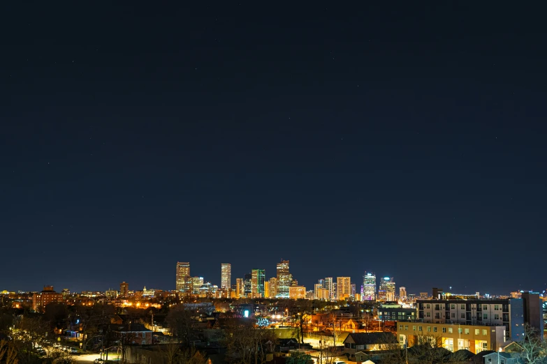 the skyline as seen from a hill top