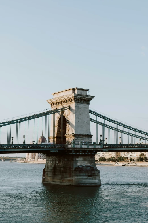 a very tall bridge spanning over the water