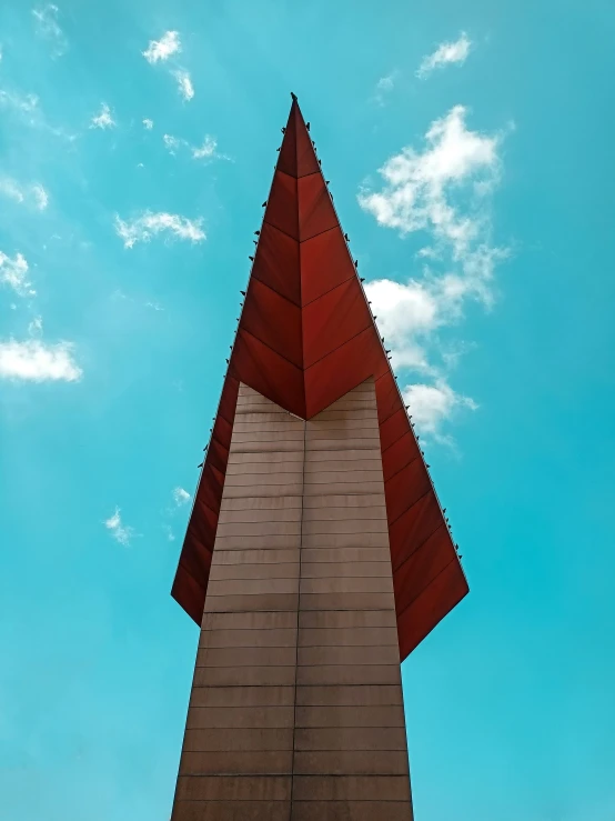 a sculpture of a triangle that's in the center of an image