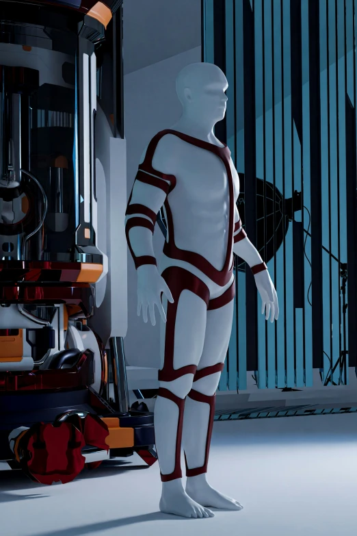 a mannequin is dressed in a futuristic outfit