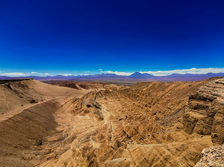 desert landscape with arid hills and mountains