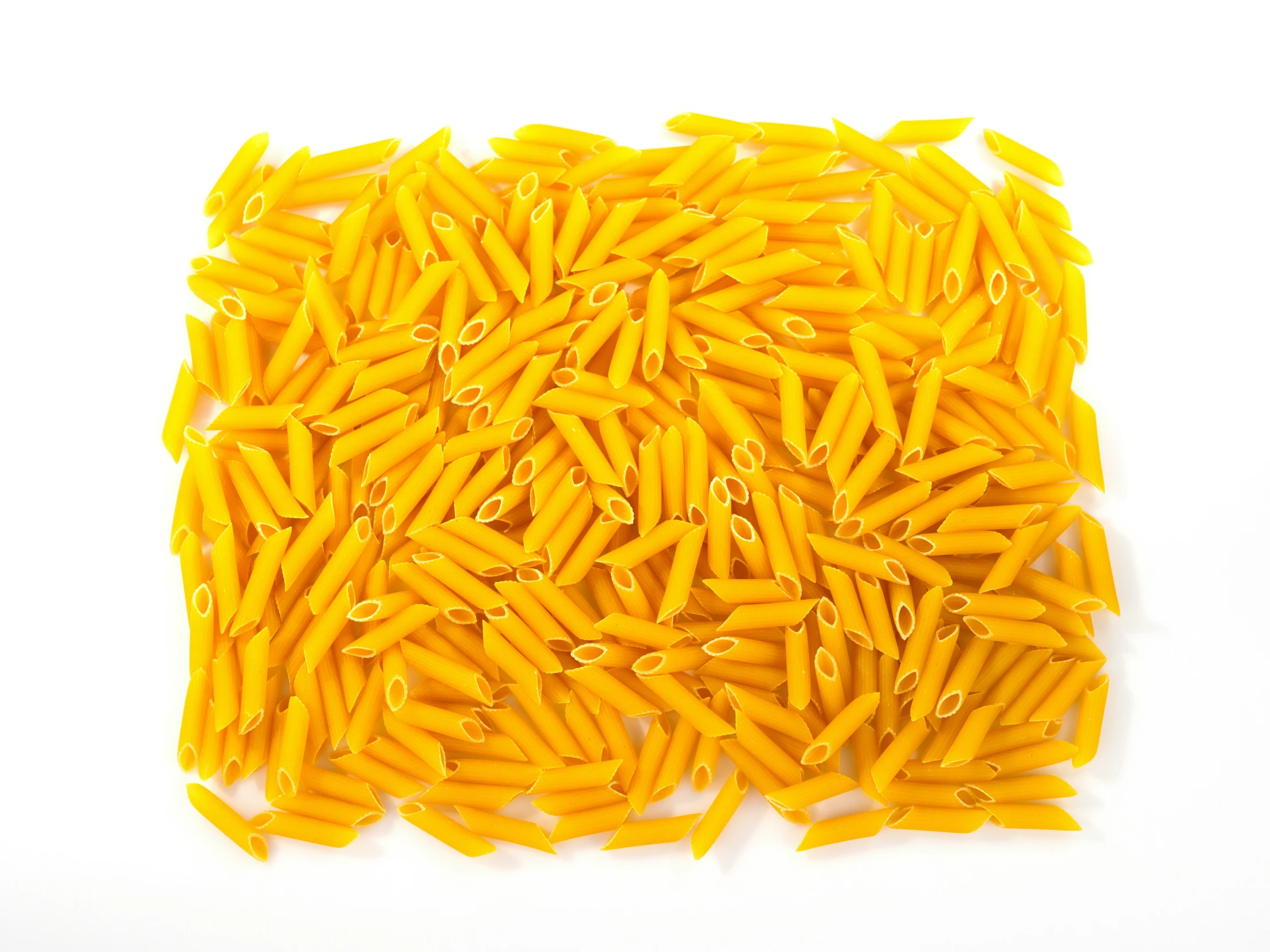 a group of yellow strings on white