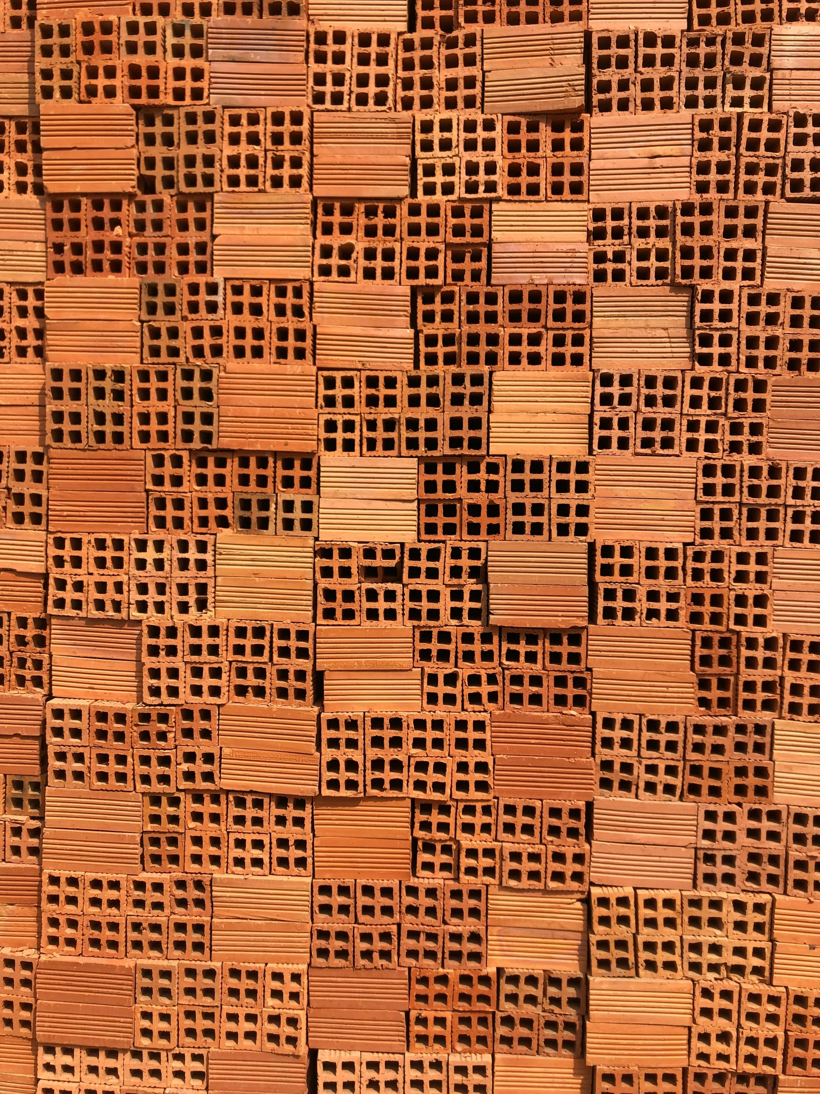 there is a very unique wall made out of many squares