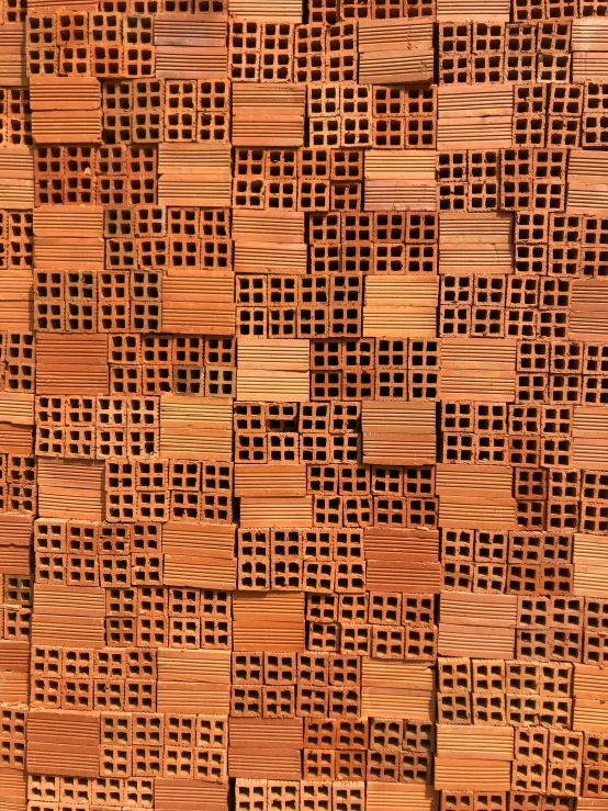 there is a very unique wall made out of many squares