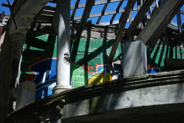 a building with a large number of chairs on top