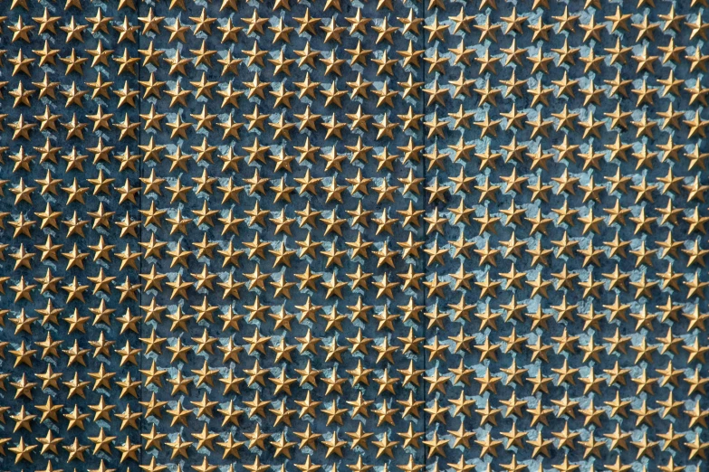 multiple small golden stars over a blue background