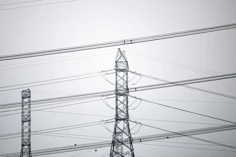 a line is seen with many electrical wires above it
