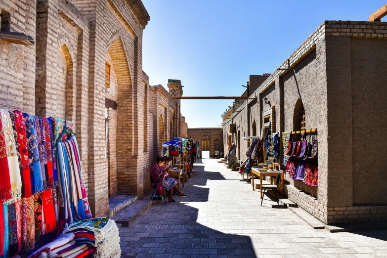 there are some shops in the small street