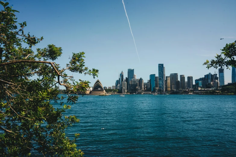 a large body of water with many buildings in the background