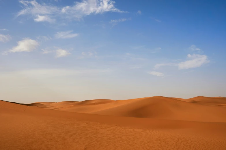 a lone person is on the sand dunes