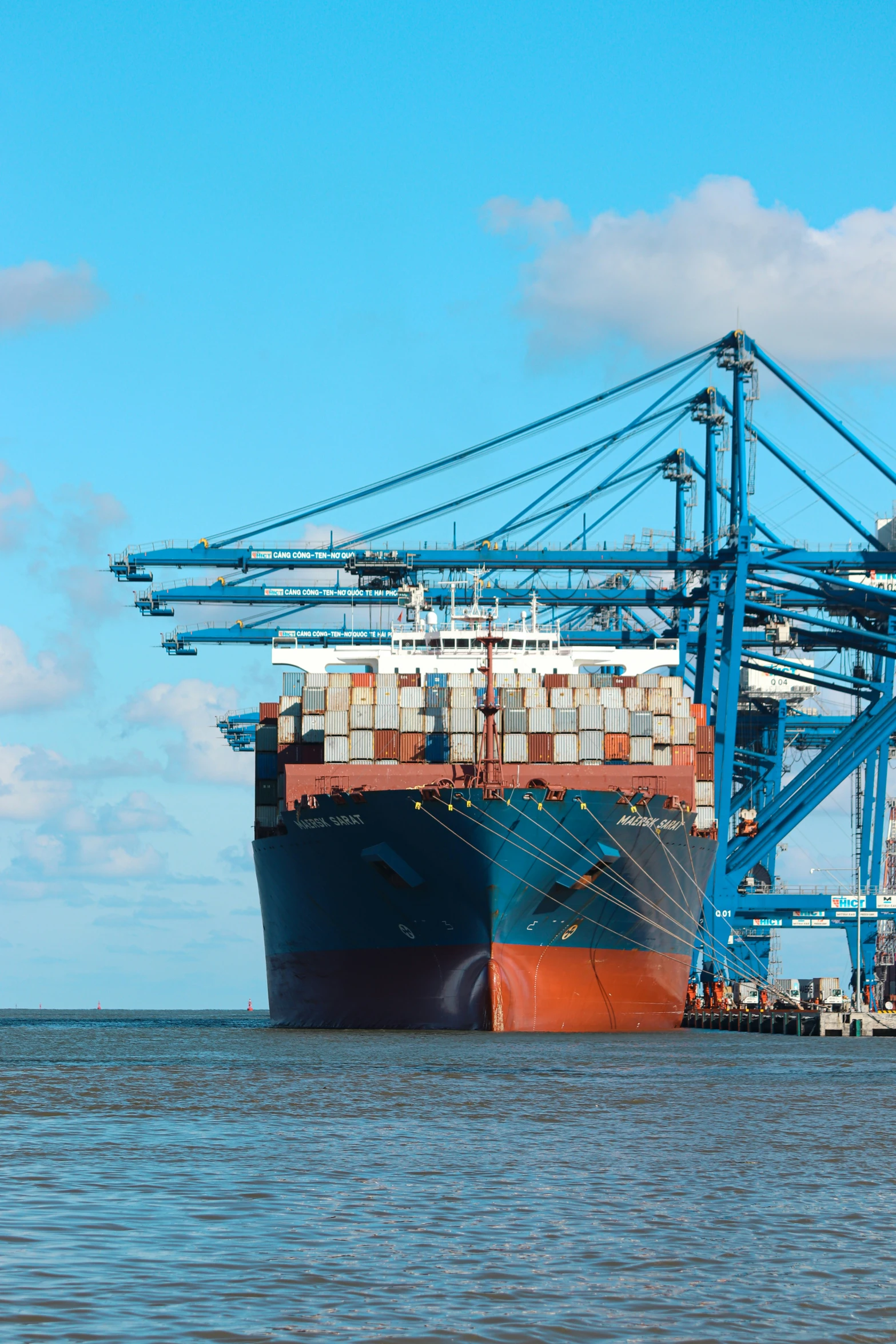 a large cargo ship in the ocean