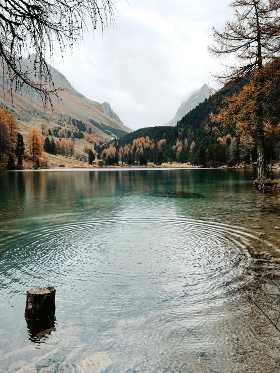 a view of an alpine lake in the mountains