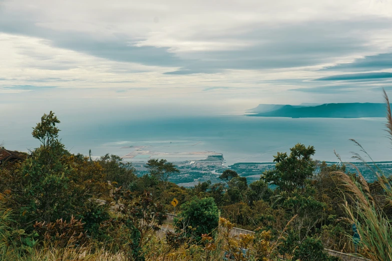 the water in the middle of an ocean area is blue and calm