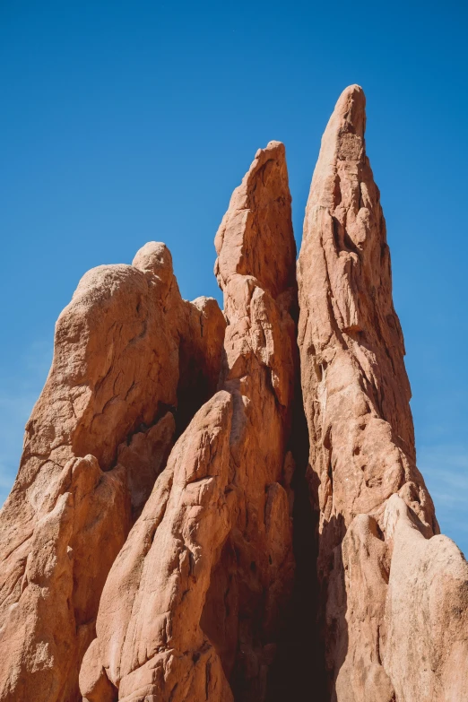 the rock formations are very close together