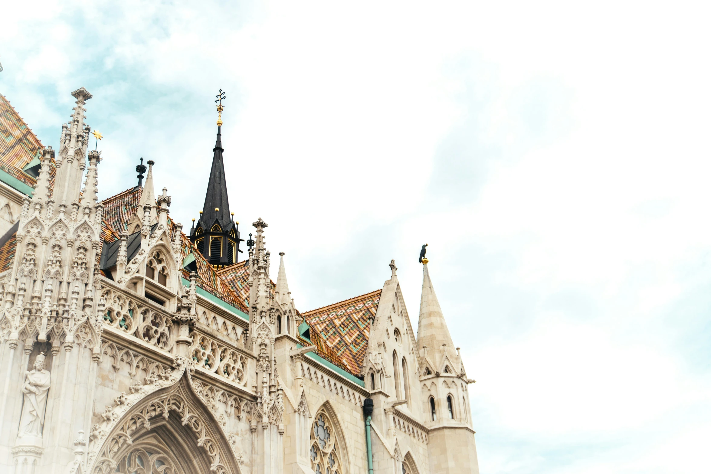 an ornate building with many spires and stained glass