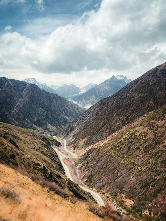 a very nice road going through some mountains