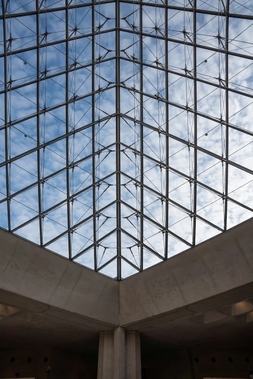 this is a glass ceiling and its unique architecture