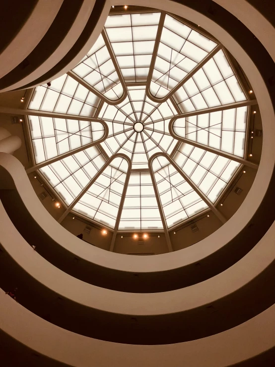 a ceiling in the middle of a building