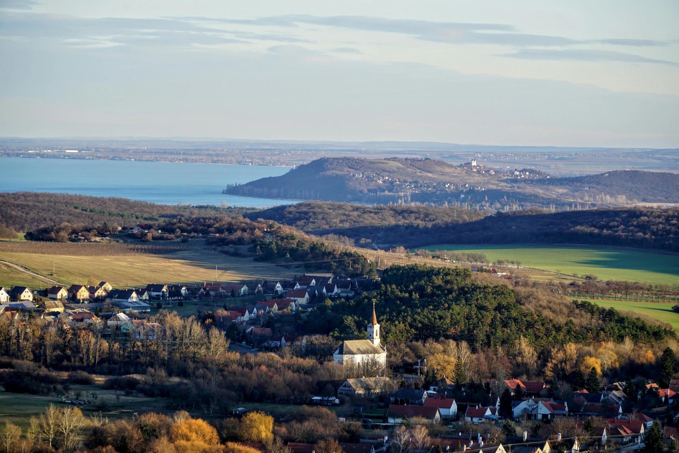 an image of a small village in the hills