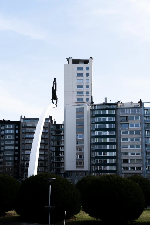 two very tall buildings near each other