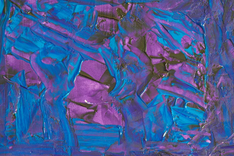 a painting with blue and purple colors in a small square