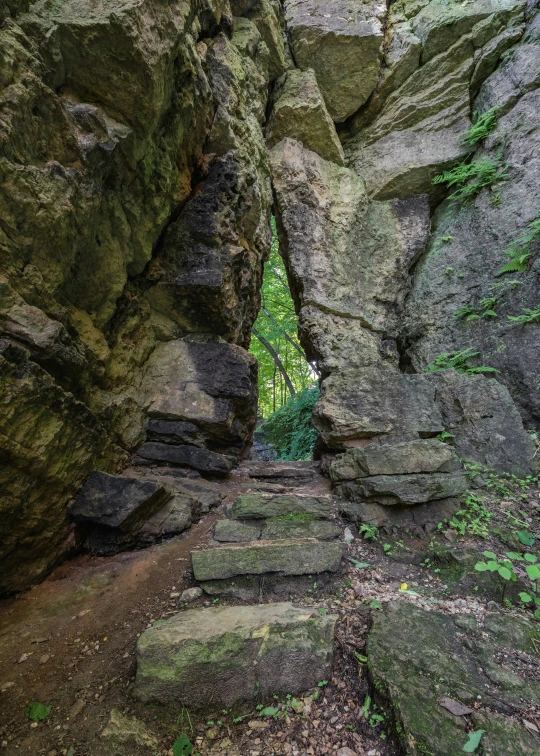 the path leads through the rocky terrain to the next part