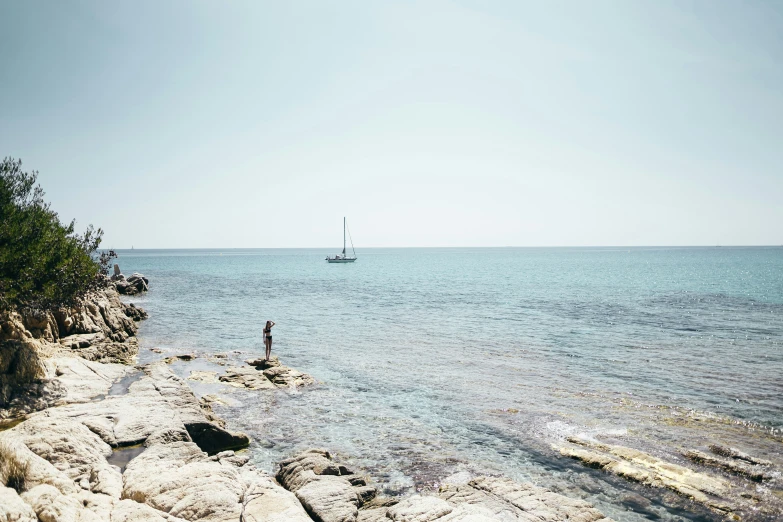 there are two boats that are out on the water