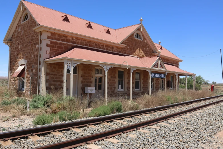 an old abandoned train station in the country