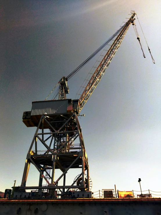 a crane lifting soing in the air