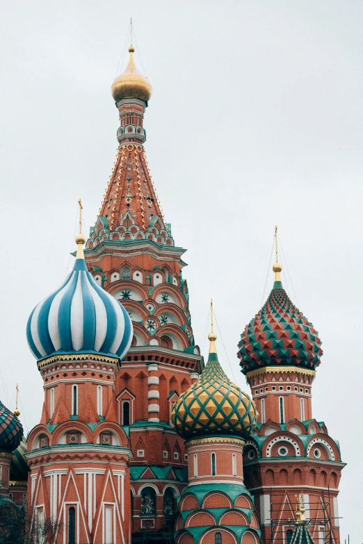 some very pretty buildings with colorful designs on it