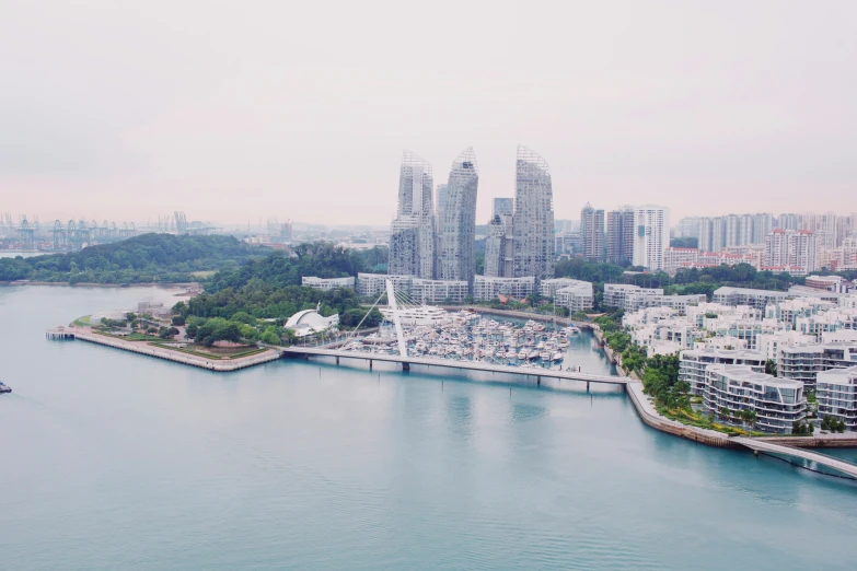 a waterway surrounded by some tall buildings