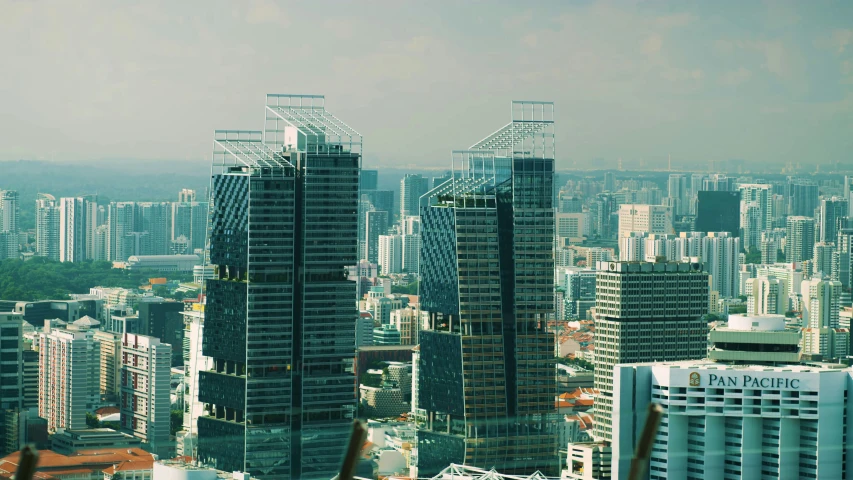 view of the city from atop of a tall building