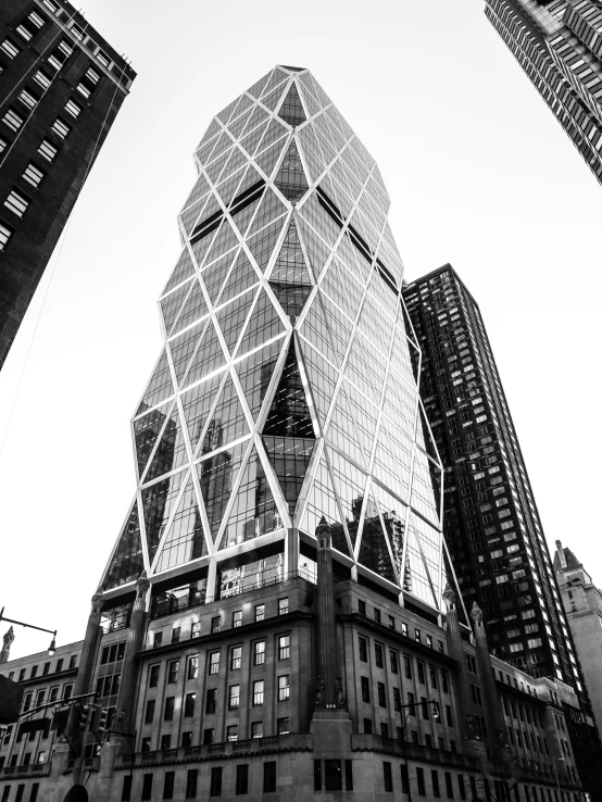 black and white pograph of the top of a building