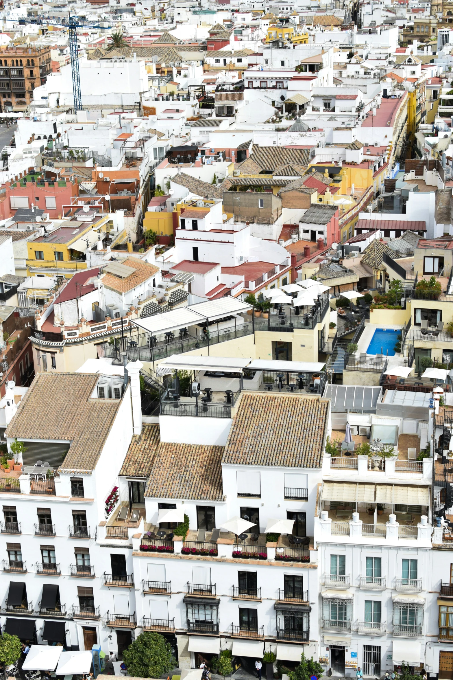 a large city filled with tall white buildings