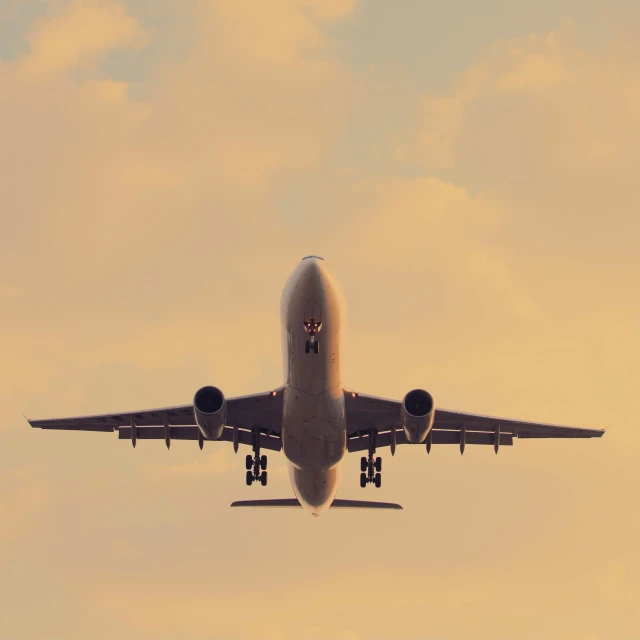 a large airplane that is flying in the sky