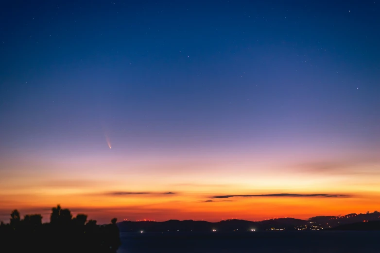 a sky full of stars is seen at night