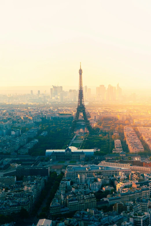 a tall eiffel tower towering over the city of paris