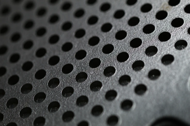 a close up view of the metal texture
