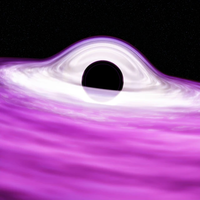 an image of a black hole in the sky