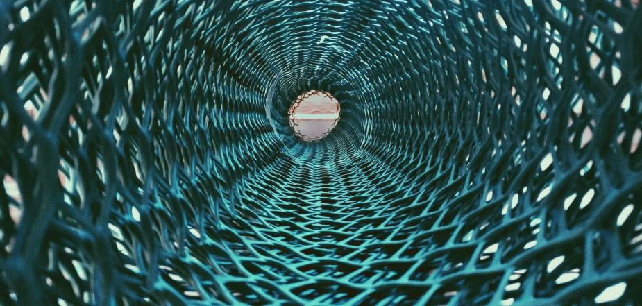looking through a blue hole like structure
