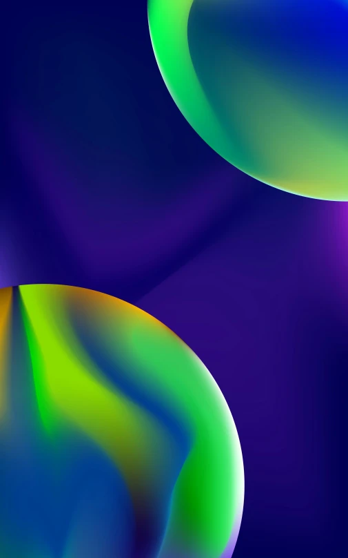 a blurry image with two colors like blue, green, and purple
