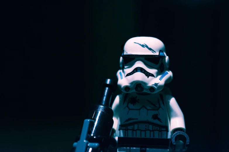 star wars storm trooper with weapon and guns