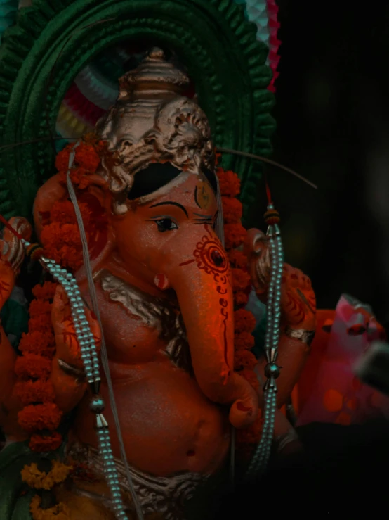 a small statue of the hindu god gandapp