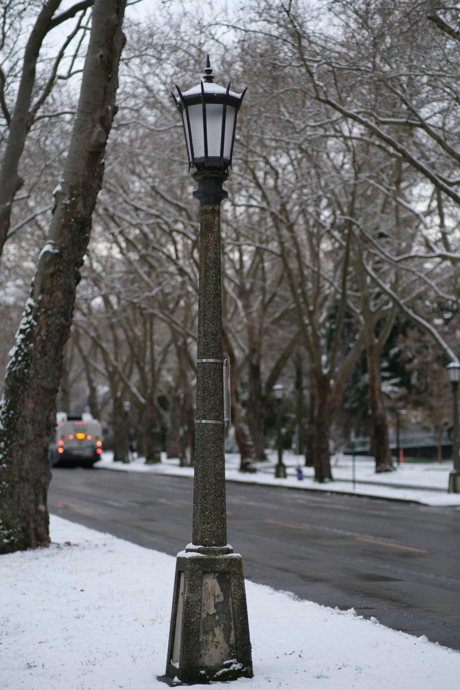 there is snow on the ground outside in winter