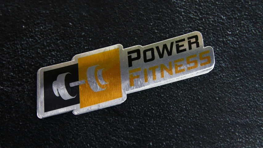 an image of a sticker for a car that says power & fitness
