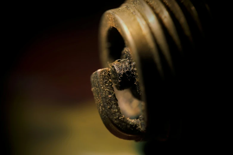 a ring sitting on top of an old object