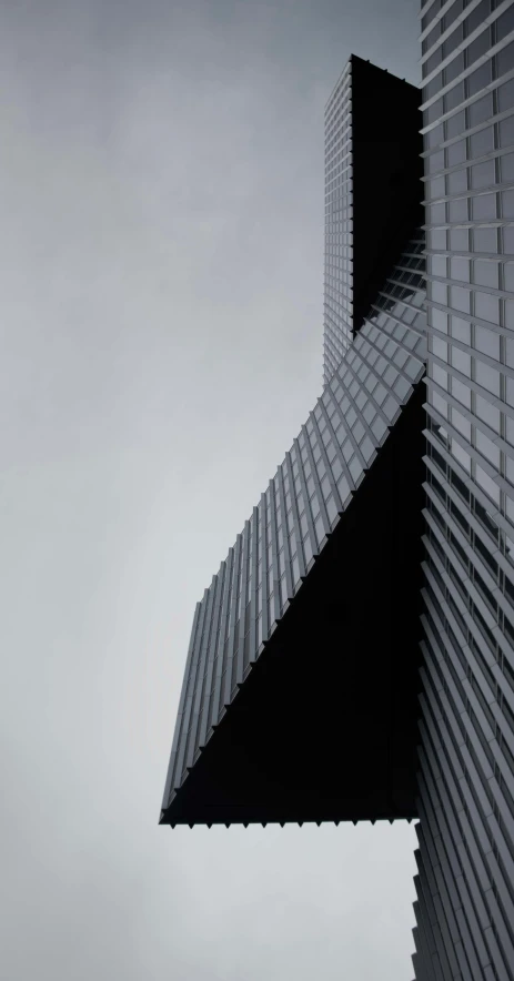 the top portion of an abstract building