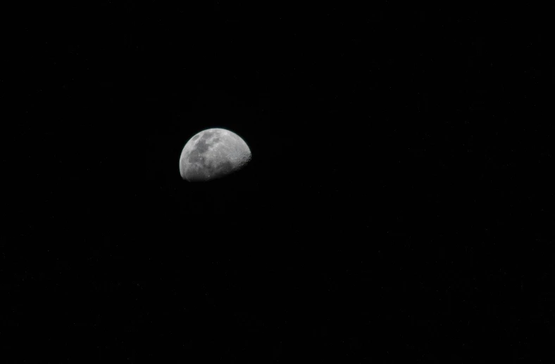 a black and white po of the moon