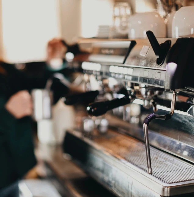 a coffee maker sitting on top of a counter